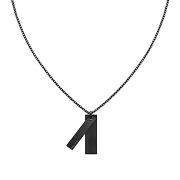 Ανδρικό κολιέ Calvin Klein 35000414 ταυτότητα με κρεμαστή πλακέτα σε μαύρο χρώμα.